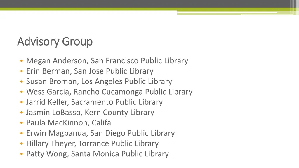 advisory group advisory group