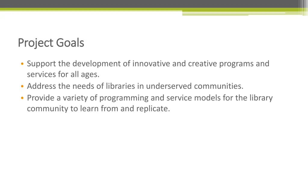 project goals project goals
