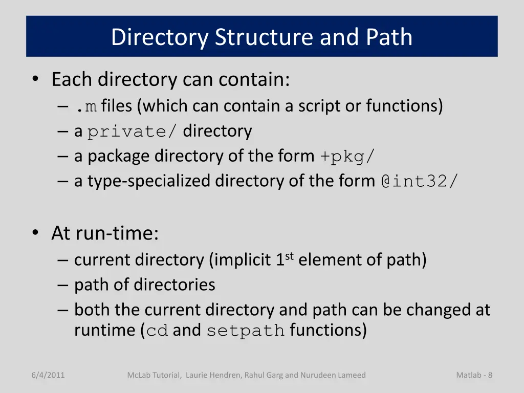 directory structure and path