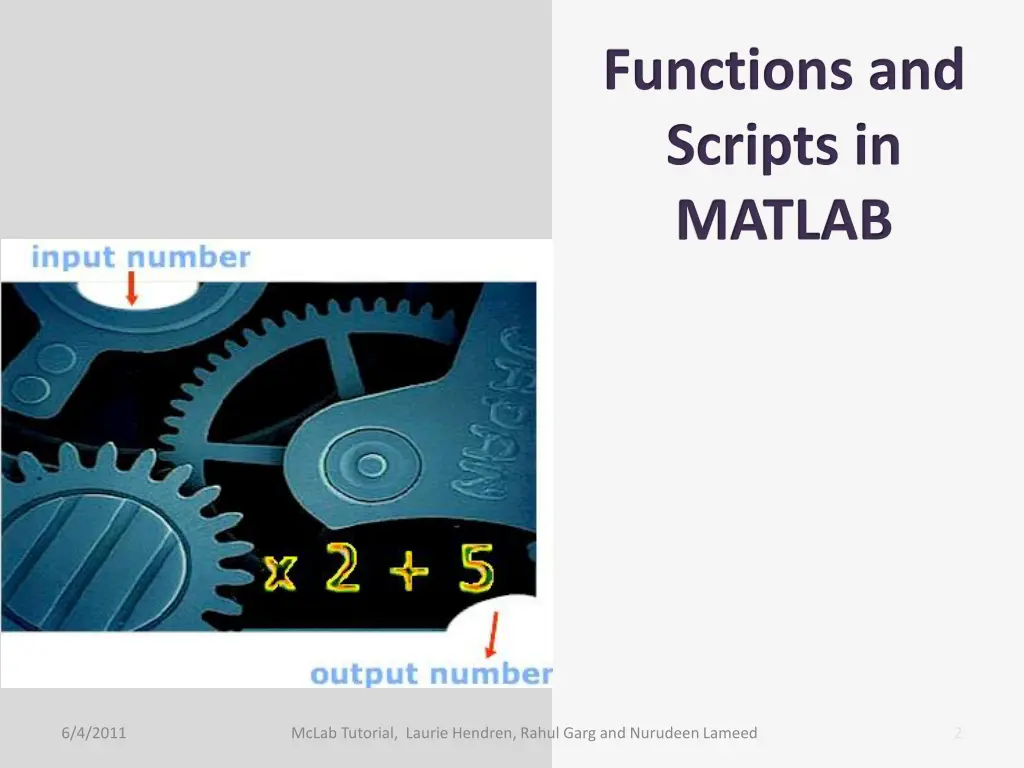 functions and scripts in matlab