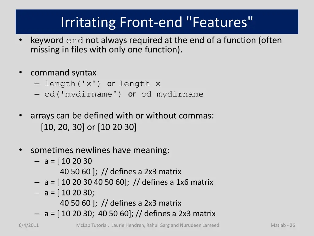 irritating front end features keyword