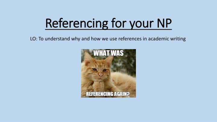 referencing for your np referencing for your np