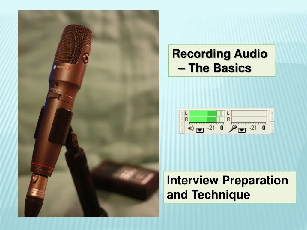 recording audio the basics