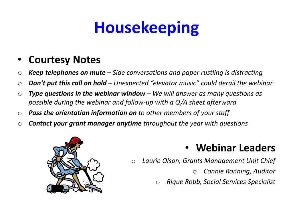 housekeeping