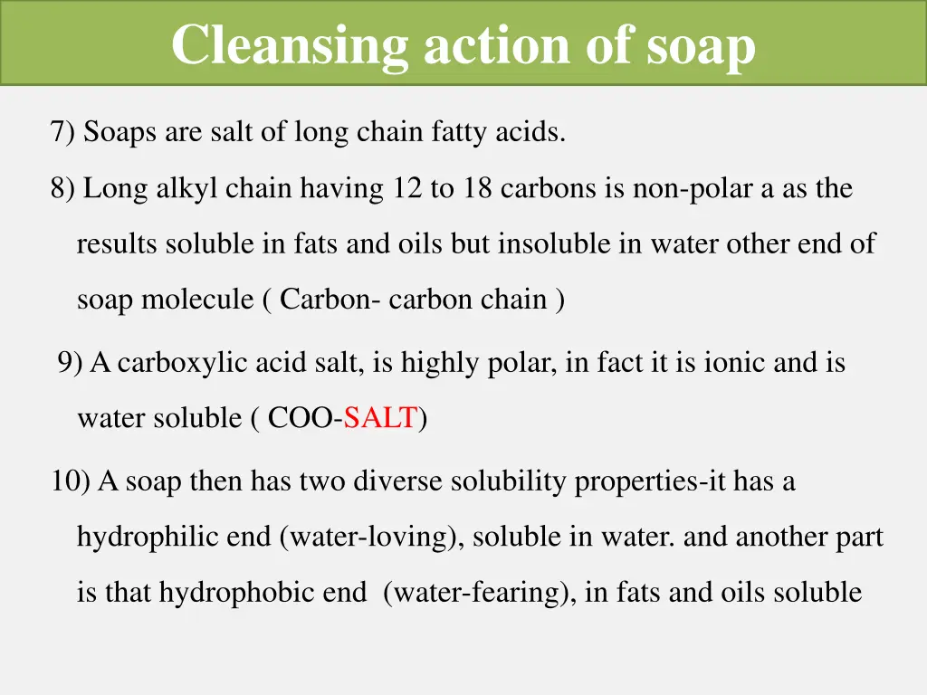 cleansing action of soap 1