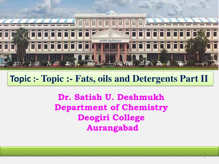 topic topic fats oils and detergents part ii