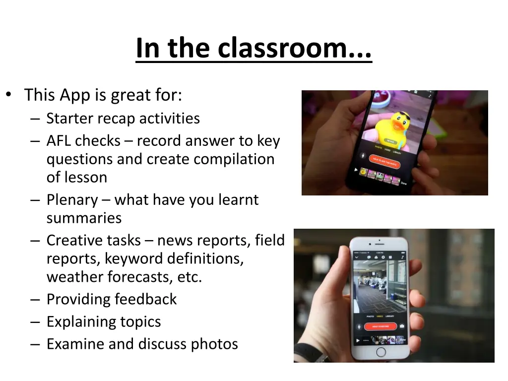 in the classroom