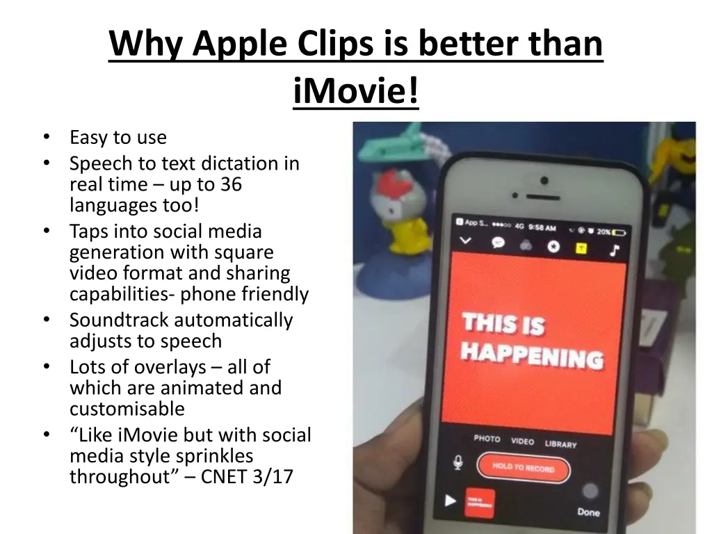 why apple clips is better than imovie