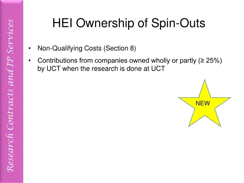 hei ownership of spin outs