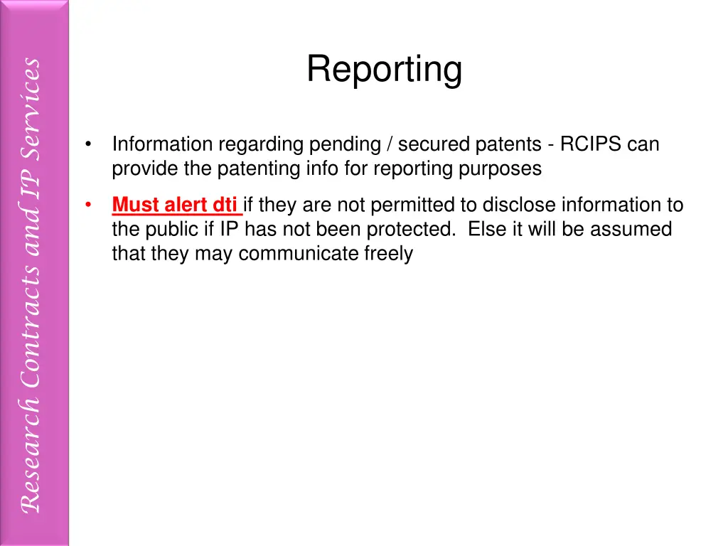 reporting
