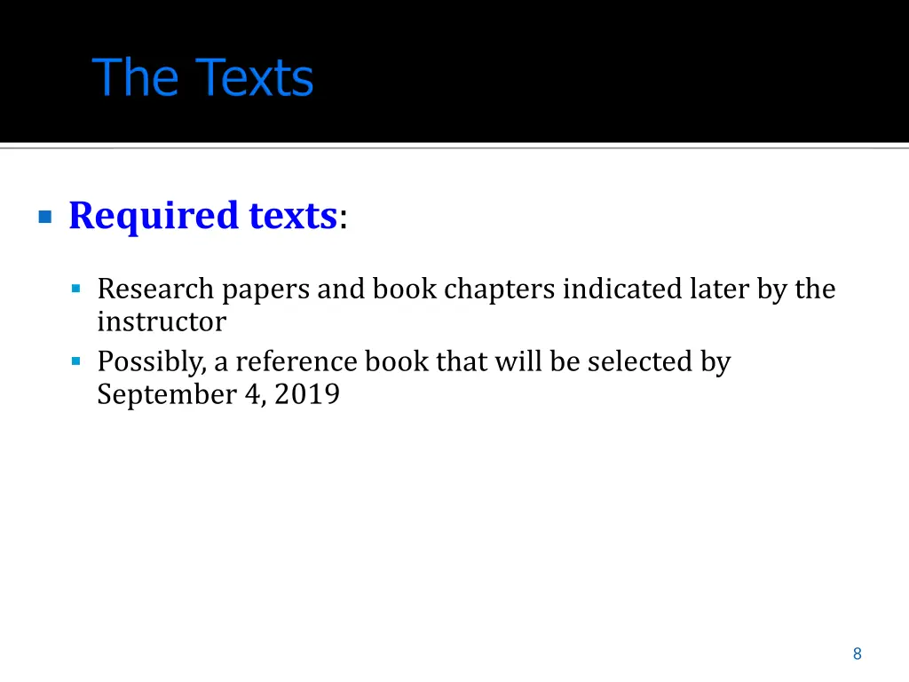 required texts research papers and book chapters