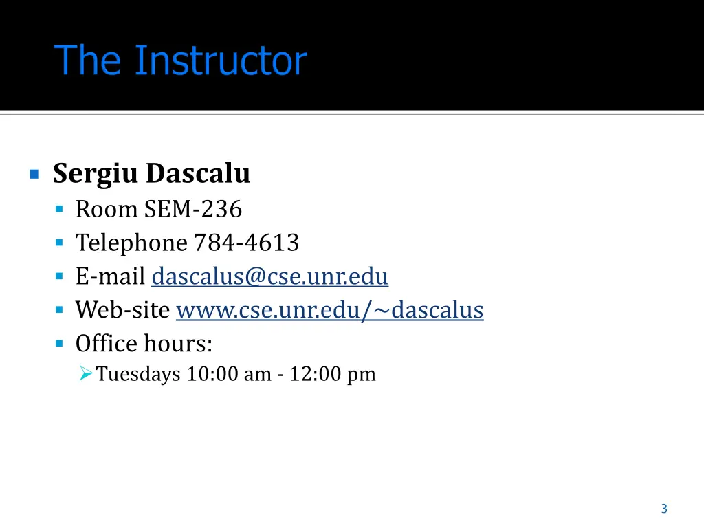 sergiu dascalu room sem 236 telephone 784 4613