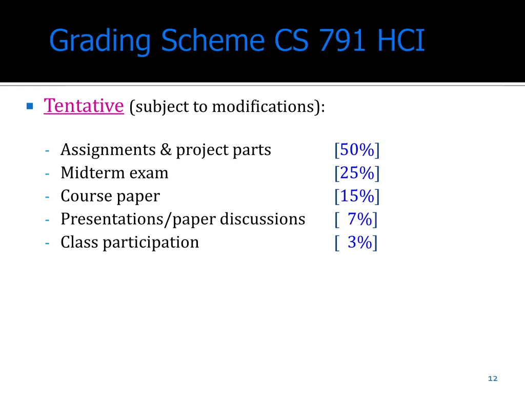 tentative subject to modifications