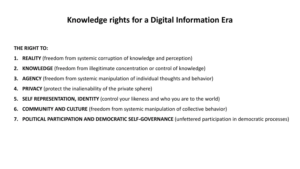 knowledge rights for a digital information era