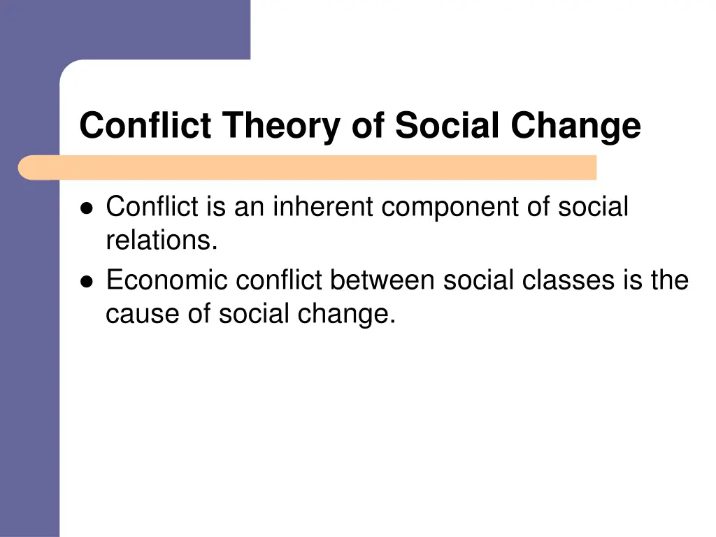 conflict theory of social change