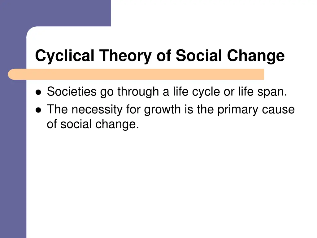 cyclical theory of social change