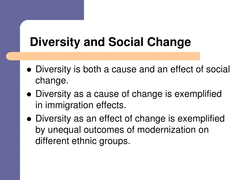 diversity and social change