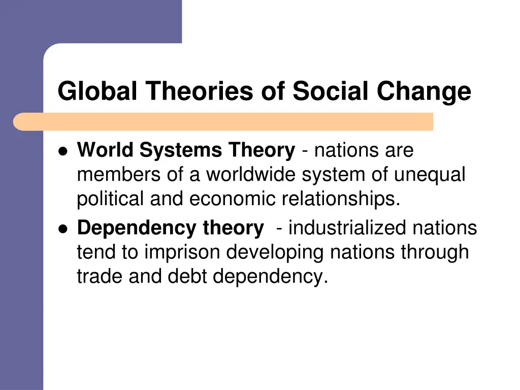 global theories of social change 1
