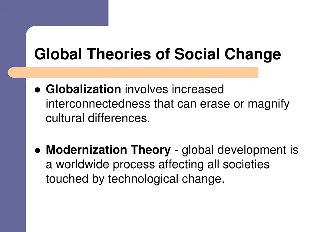 global theories of social change
