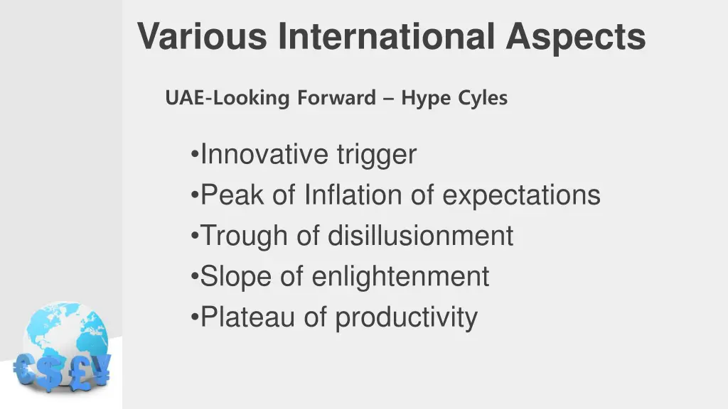 various international aspects 17