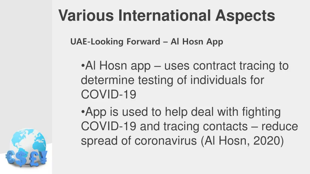 various international aspects 18