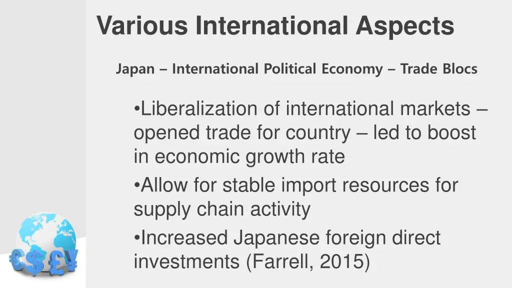 various international aspects 3