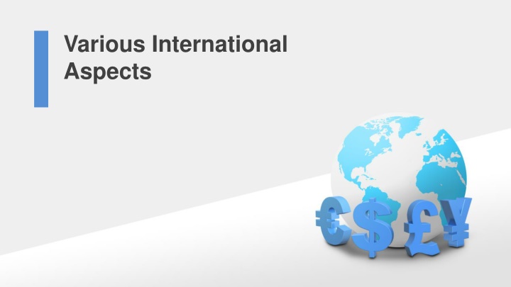 various international aspects