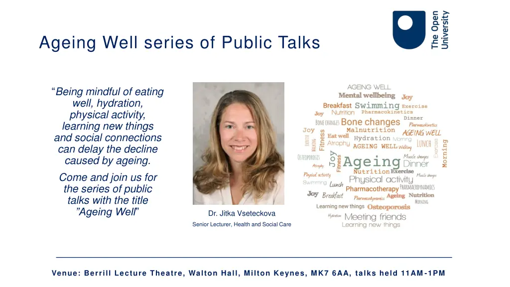 ageing well series of public talks