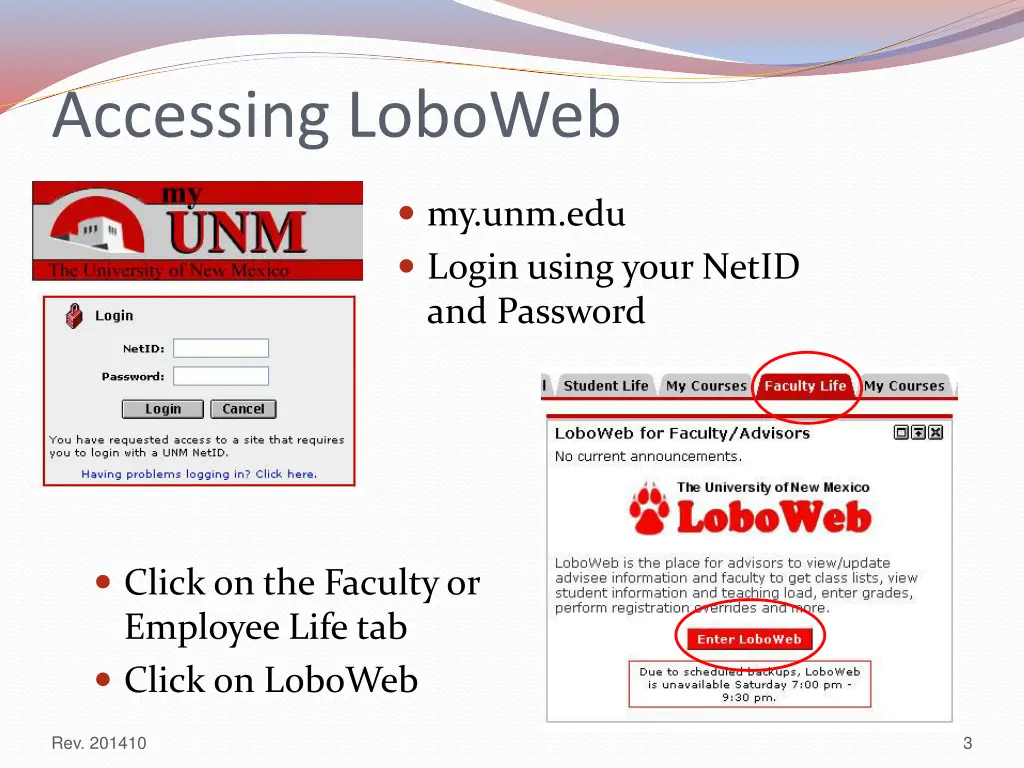 accessing loboweb
