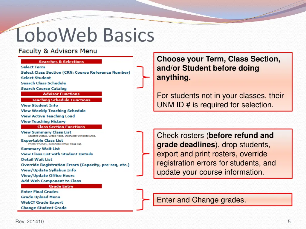 loboweb basics