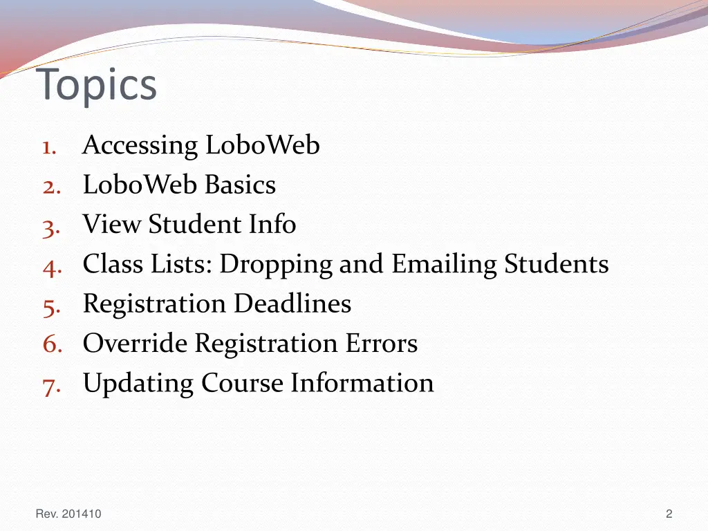 topics