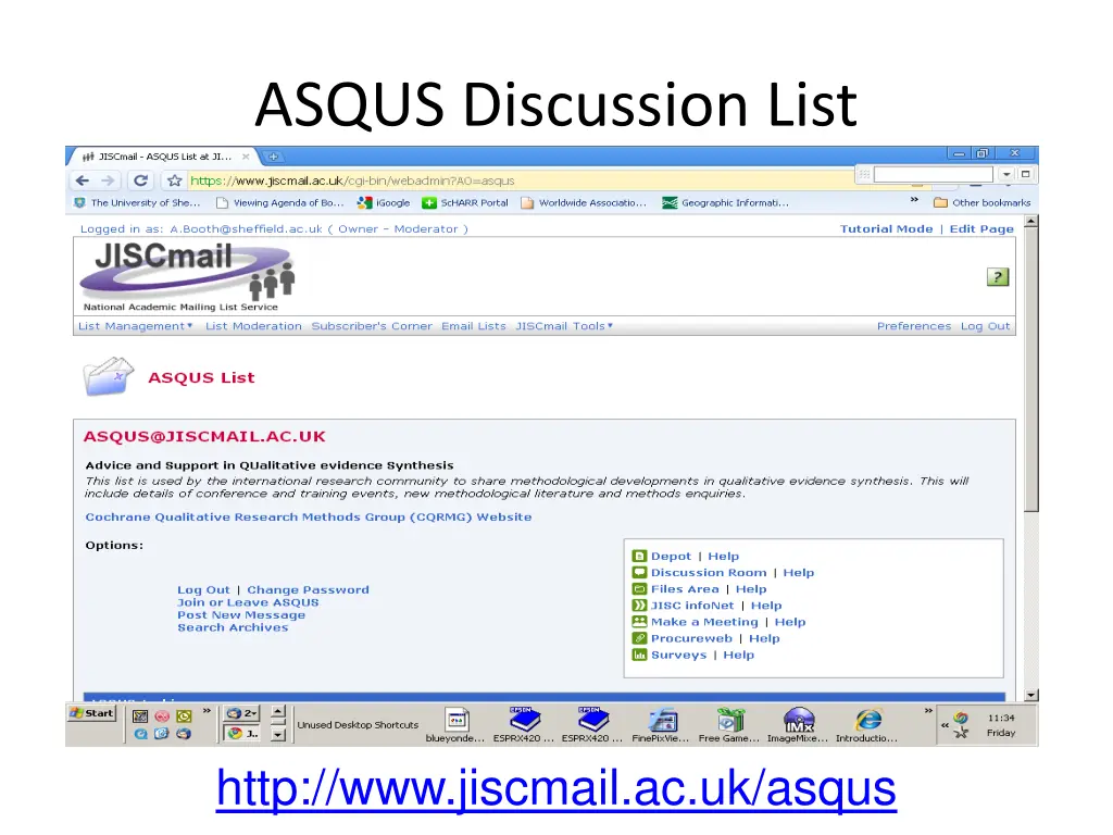 asqus discussion list