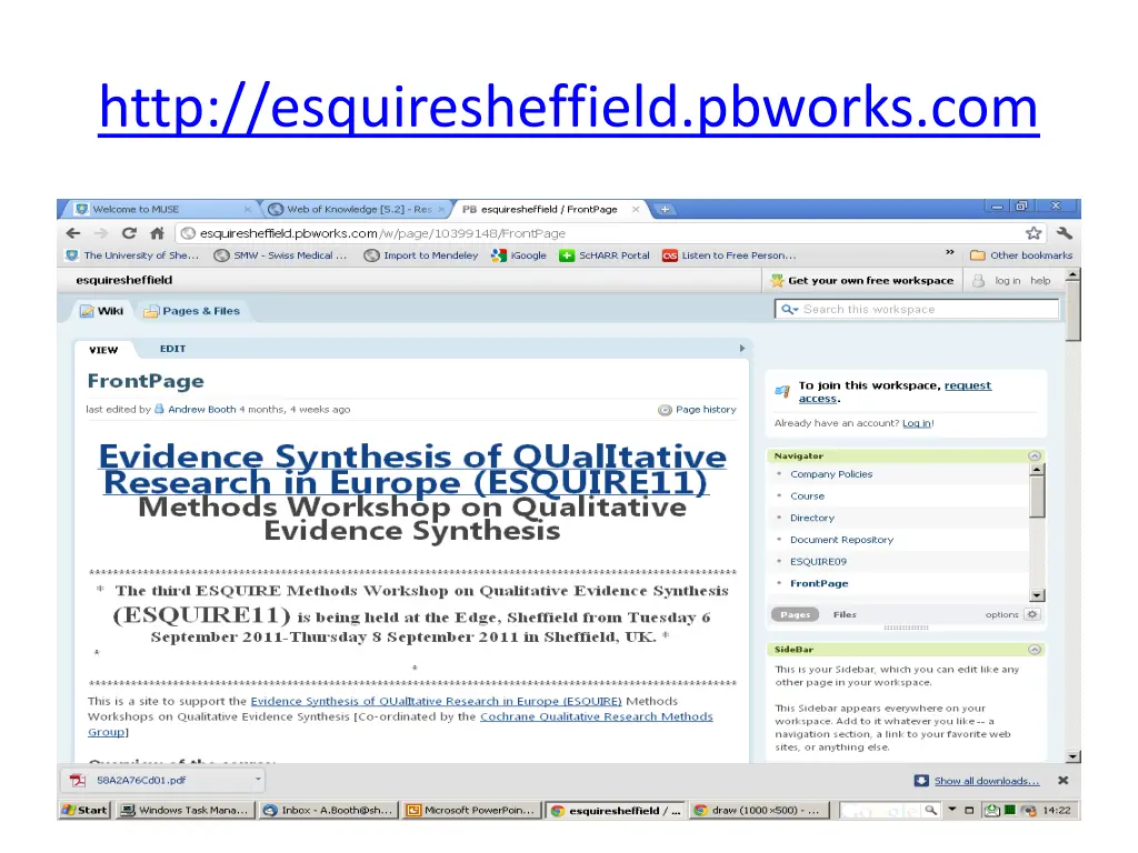 http esquiresheffield pbworks com