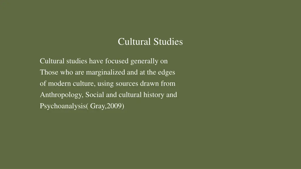 cultural studies