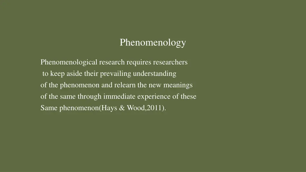 phenomenology