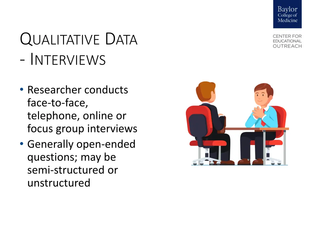 q ualitative d ata i nterviews