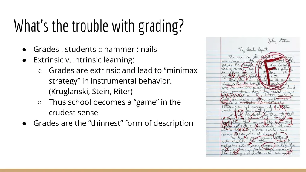 what s the trouble with grading