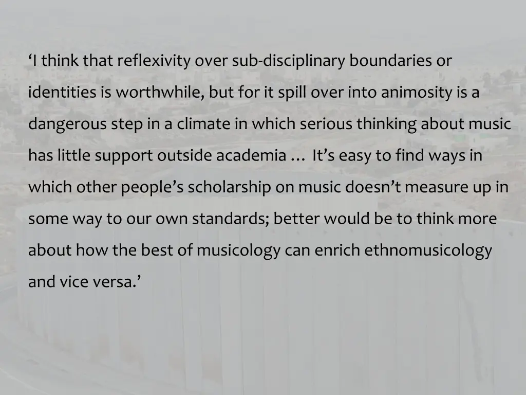 i think that reflexivity over sub disciplinary