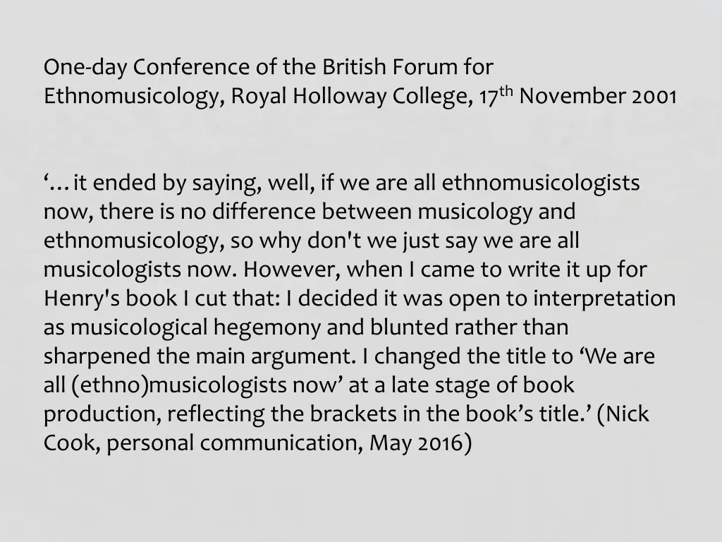 one day conference of the british forum