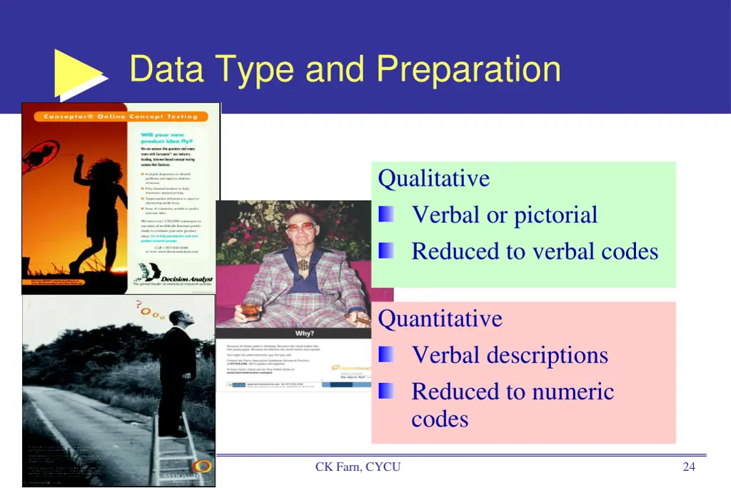 data type and preparation