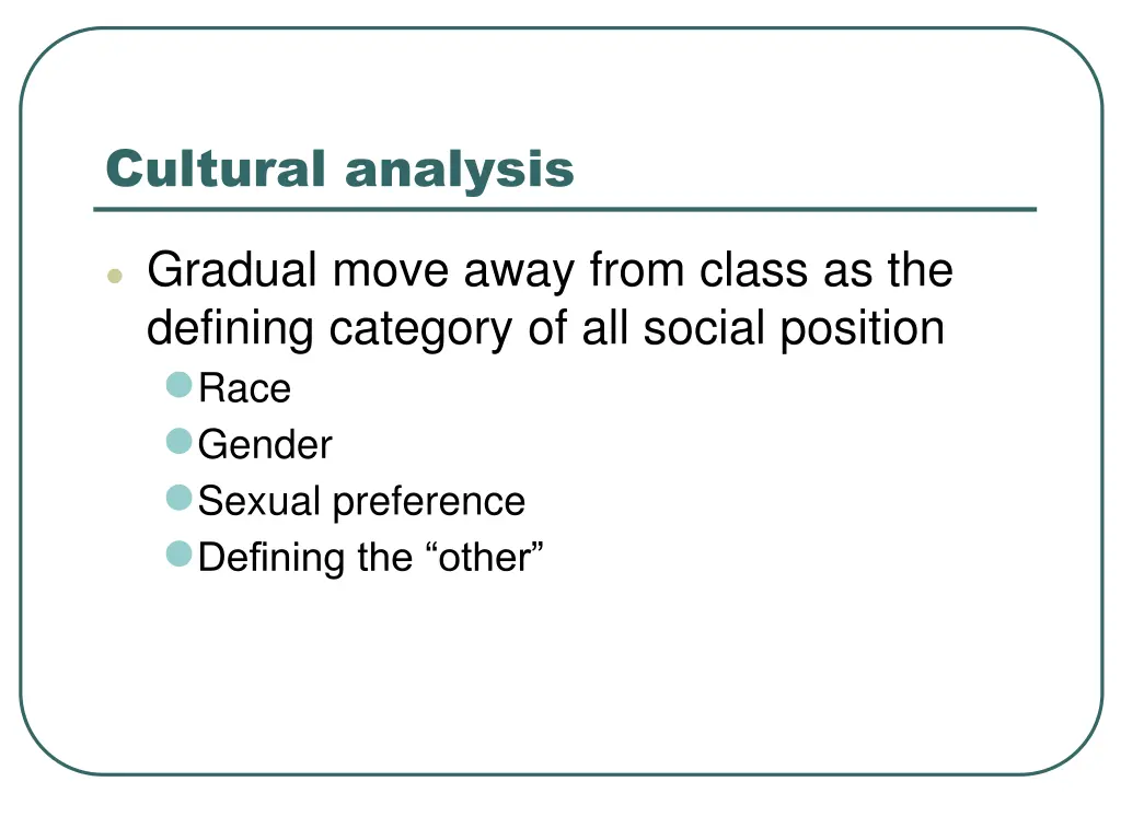 cultural analysis