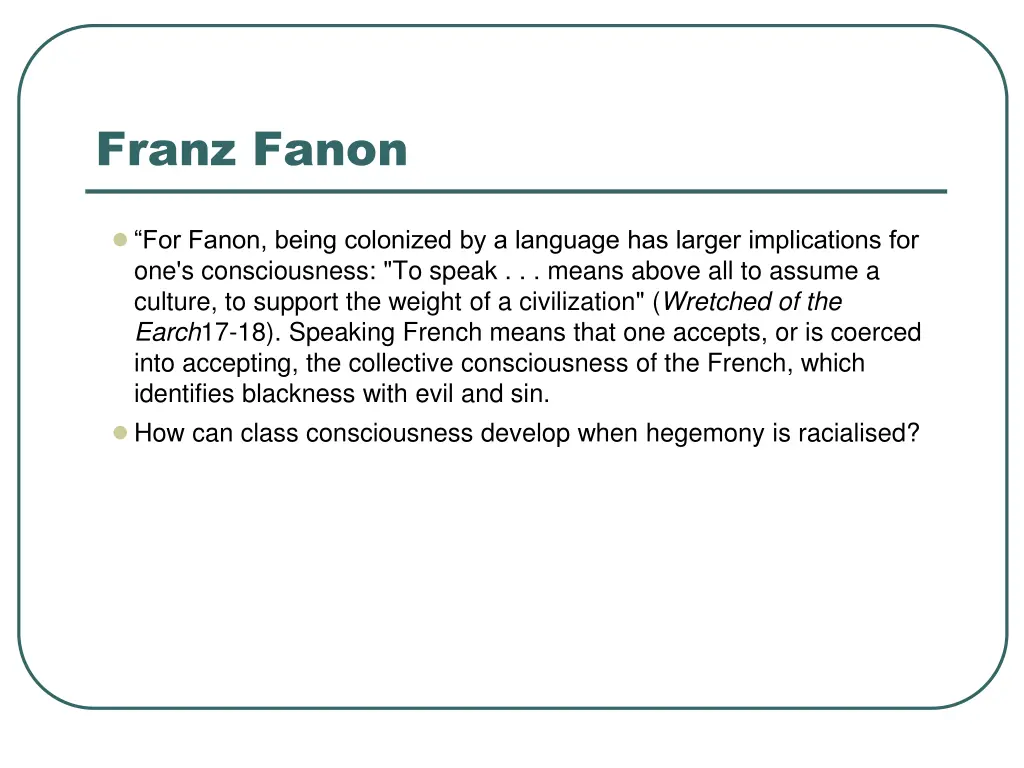 franz fanon