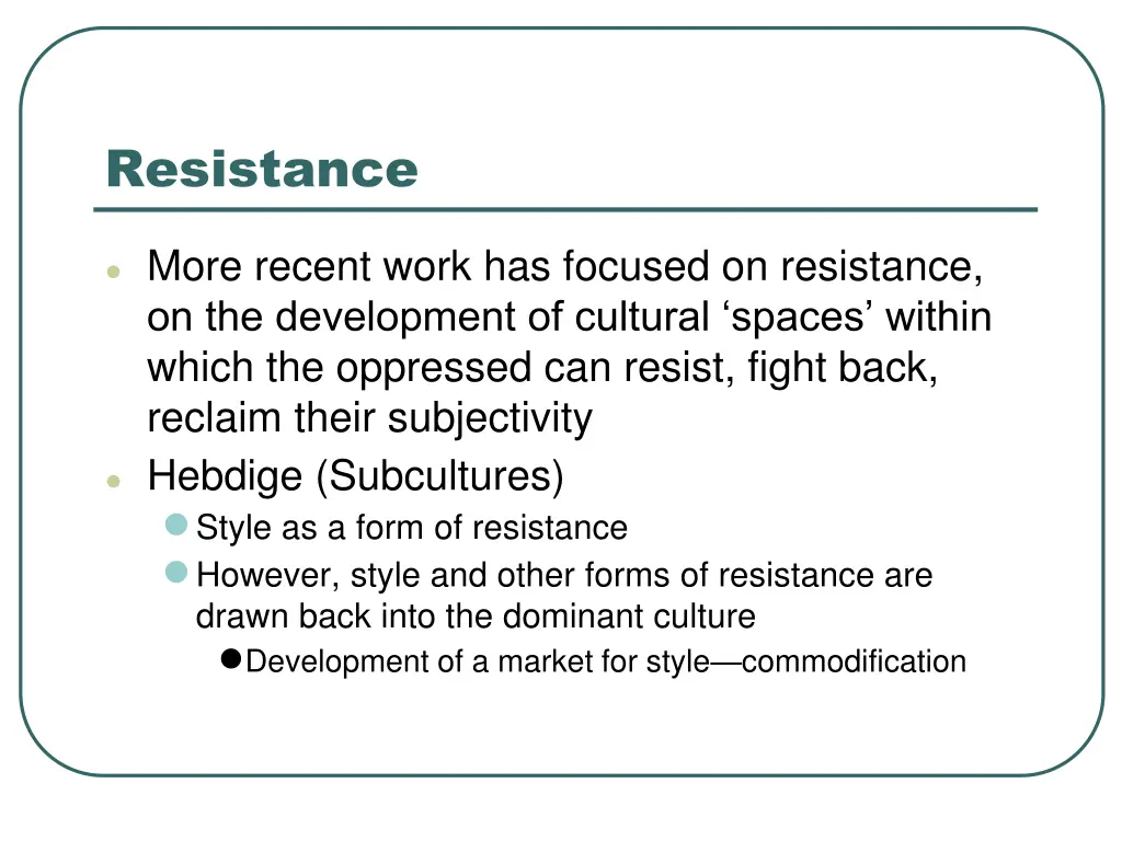 resistance