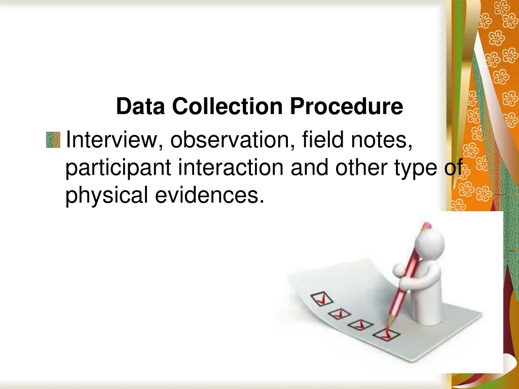 data collection procedure interview observation