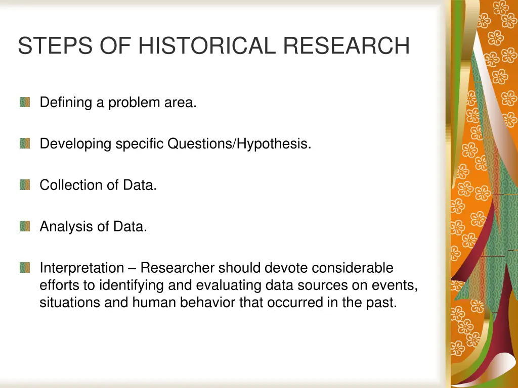 steps of historical research
