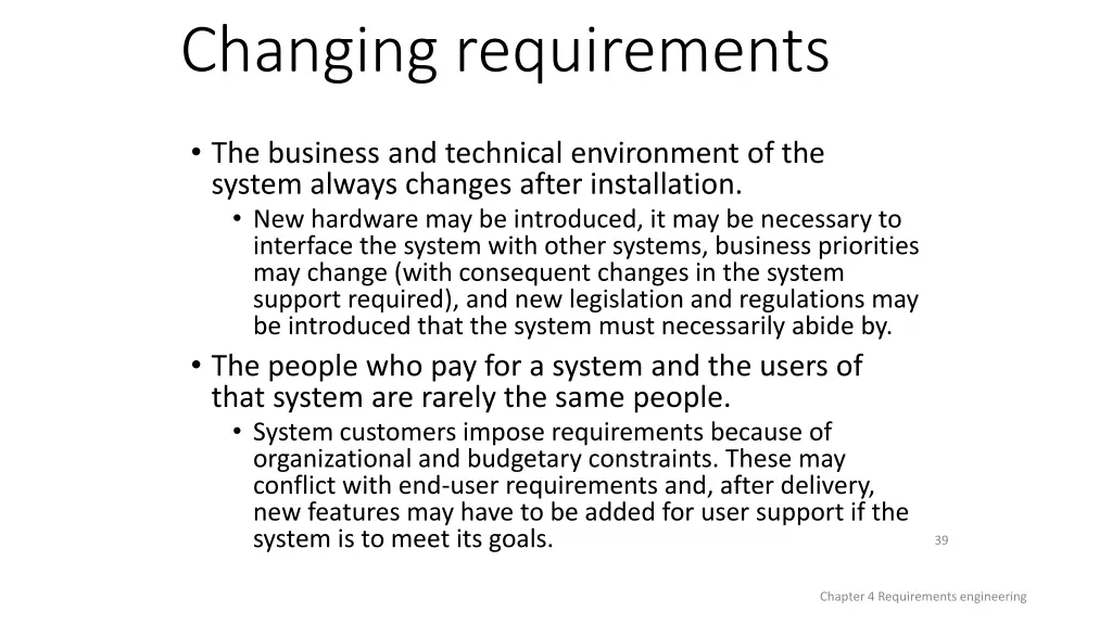 changing requirements 3
