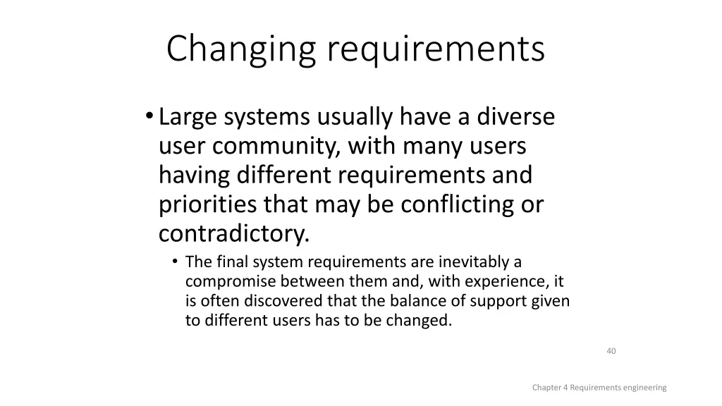 changing requirements 4