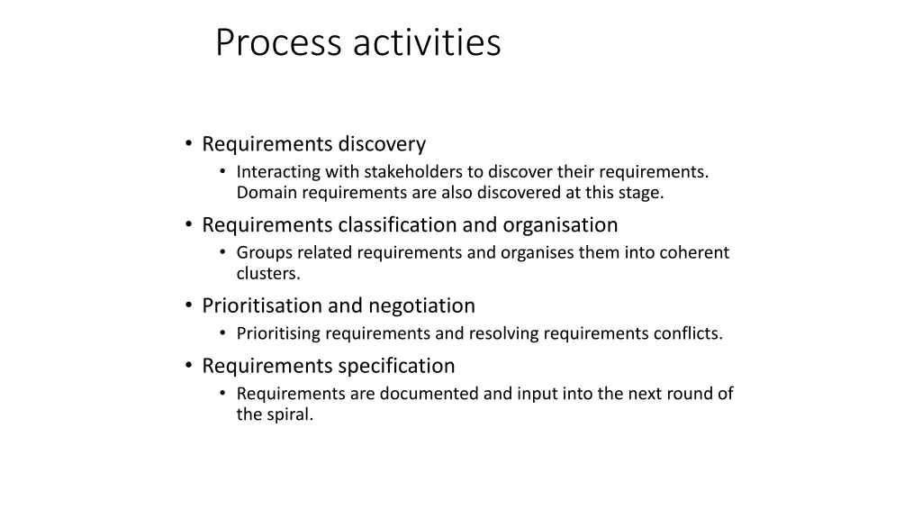 process activities