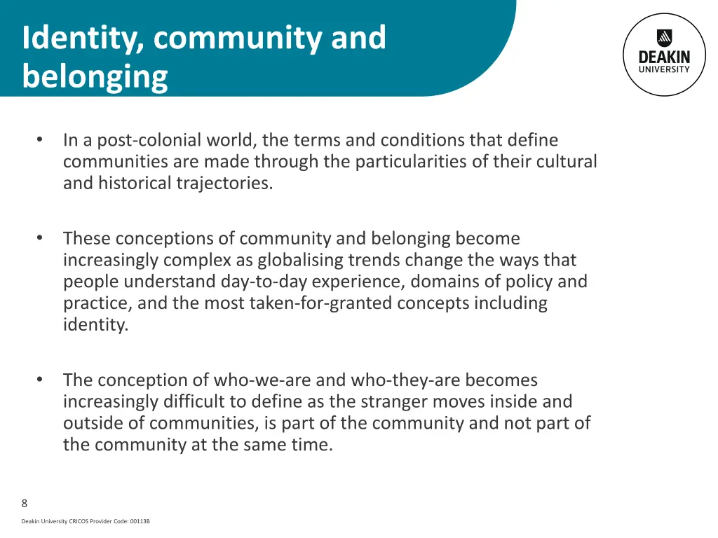 identity community and belonging