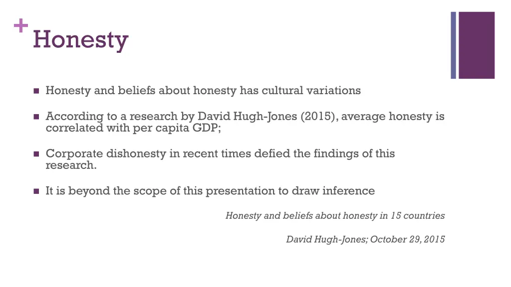 honesty